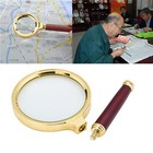 Vintage Antique Style Brass Magnifying Glass Hand Lens Colonial Style Magnifier