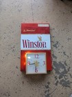 Vintage Winston Cigarettes Advertising Clock Plastic 