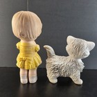 Vtg 1960 s Edward Mobley Squeaky Rubber Cat And Doll Toy 