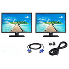 Dual Pair Two Dell 22  Matching Lcd Led Full Hd Monitors Gaming Cable 2 Grade A