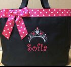 Personalized Baby Diaper Bag Tote Monogrammed Princess Crown