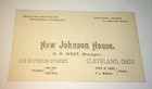 Rare Antique Victorian American Johnson House Advertising Hotel Ohio Trade Card 