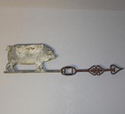 Antique Zinc And Metal Pig Weathervane     Excellent Patina