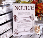 Vintage Metal Sign Forest Service Notice Do Not Destroy Your American Heritage