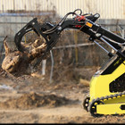 Grapple Attachment For Mini Skid Steer Loader Hydraulic Wood Grabber Free Ship