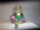 Lovely Disney Rare Retired Tinkerbell Snow Globe Christmas Stocking Holder-euc 