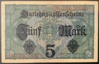 1917 Germany Paper Money - 5 Mark Banknote 
