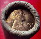 1945-s Lincoln Wheat Cent Penny Roll Gem Red  Uncirculated Sealed Old Bank Wrap