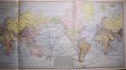 1904 Atlas Map   The World W  Travel Chart   Distance Table  14x41 