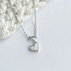 Kendra Scott Ari Heart Music Note Silver Iridescent Drusy Pendant Necklace