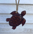 Genuine Koa Wood Hawaiian Jewelry Honu Turtle Pendant Choker necklace   45047