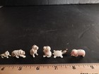 Vintage Carved Bovine Bone Chinese Tiny Miniature Good Luck Figurine Set Of 8