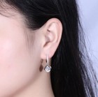 Stunning Drop Dangle Earring Round Cut Simulated Diamond 14k White Gold Plated