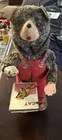 Vintage Alps Tin Toy Wind Up Cubby The Reading Bear Working With Key No Box