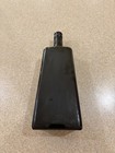 Black Glass Bottle Rectangular 12  Tall Decorative With Metal Cap