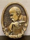 Vintage Ukrainian Ussr Gypsum Old Wall Plaque Taras Shevchenko Kobzar  1960 s