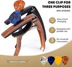 Professional 6-string Guitar Capo Acoustic   Electric Guitar Universal   4 Picks