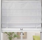 Thermal Room Darkening Fabric Roman Shades Color White Size 36  W X 60  H