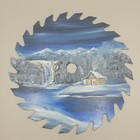 Vintage Hand Painted Saw Blade Breckenridge  Co Cabin Mountain Scene Signed 7 