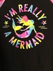 New Wonder Nation  Mermaid Short Sleeve Rash Guard Set 2pc Many Sizes Black