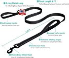 6ft Heavy Duty Dog Leash With 2 Padded Handles For Large Dogs
