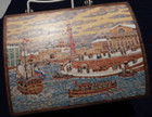 Russian Hand Painted Wooden Carved Box 1102-3