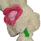 Dan Dee Teddy Bear Plush Stuffed Animal Toy Cream Tan With Pink Flower Soft 17  