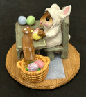 Wee Forest Folk M-175  retired  Mousie s Egg Factory  white  - With Box- Easter