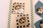 Ceramic Buttons Set 4 Debbie Mumm Bee-themed Decorative Painted Crafts Sew Vtg