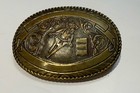 Vintage Barrel Racing Blank Trophy Belt Buckle  Crumrine Western Cowboy