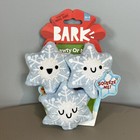 Bark Gnawty Or Nice Winter Snowflakes Trio Christmas Dog Toy New Barkbox