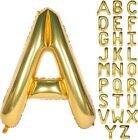 14  Gold Mylar Foil Alphabet Letter And Number Balloons