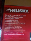 Husky 4-shelf Metal Heavy-duty Adjustable Garage Storage Shelving Unit In Black