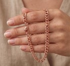 Pure Copper Cuban Link Chain Necklace Heavy Solid Copper Statement Jewelry Set