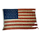 Antique 46 Star American Usa Flag - Oklahoma  1908-1912  - 4x6 Ft  - Sewn Stars