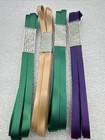 Lot Of 7 Vintage Gibson Satin Ribbons Crafts Gifts  Usa Purple Green Cream