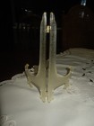 Lot Of 1 -double Hinged Folding Plate Display Easel Stand Table Top Holder Clear