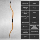 Af Archery 60   Sicai Birds Eye Maple Traditional Recurve Bow Hunting Shooting
