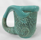 Walt Disney Parks Little Mermaid Tail Carved Sculpted 3d Turquoise Blue Mug