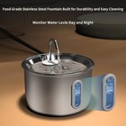 Stainless Steel Cat Water Fountain  Corded 3l 101oz Pet Water Fountain  Dog Wate