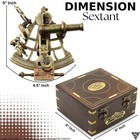 Nautical Antique Brass Working German Marine Sextant W  Wooden Box Collectible