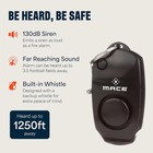 Mace Personal Safety Alarm 130db Siren Emergency Whistle Black