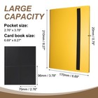 4 Pocket Trading Card Binder 160 Side-loading Card Binder For Game Cards  Yellow
