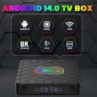 New Android14 0 Smart Tv Box 128gb 8k Hd 5g Wifi6 Bluetooth Media Stream Player