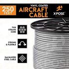 7x19 Vinyl Coated Galvanized Steel Aircraft Cable Wire    3 16        1 4    - 250  Reel