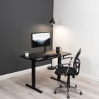 Vivo Manual 43    X 24    Stand Up Desk   Dark Walnut Table Top  Black Frame