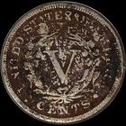 1912 Liberty Head V Nickel 5c  with Cents  Business Strike Philadelphia Km 112