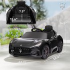 12v Kids Electric Car Licensed With Auxiliary Wheel  Remote  Black