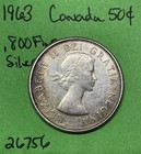 1963 Canada          50 Cents Canadian Silver Half Dollar  George Vi