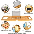 Bamboo Bathtub Caddy Tray Book pad tablet Holder Rack   Bathtub Pillow Anti-slip